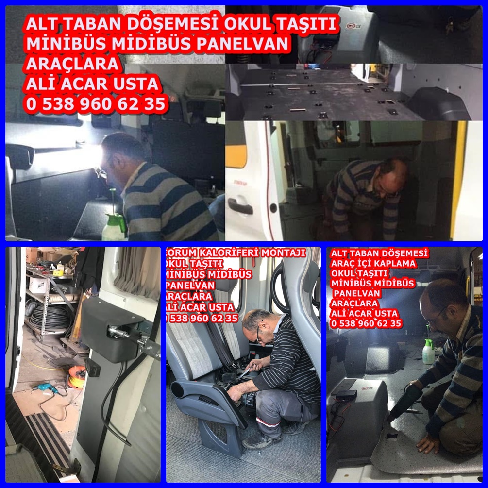 Minibus Oto Kayar Kapı Motoru +WEBASTO ISITICI + ÇORUM KALORİFERİ +OKUL TAŞITI KOLTUK SENSÖRÜ  KAMERASI +ALT TABAN DÖŞEMESİ MONTAJI Ankara